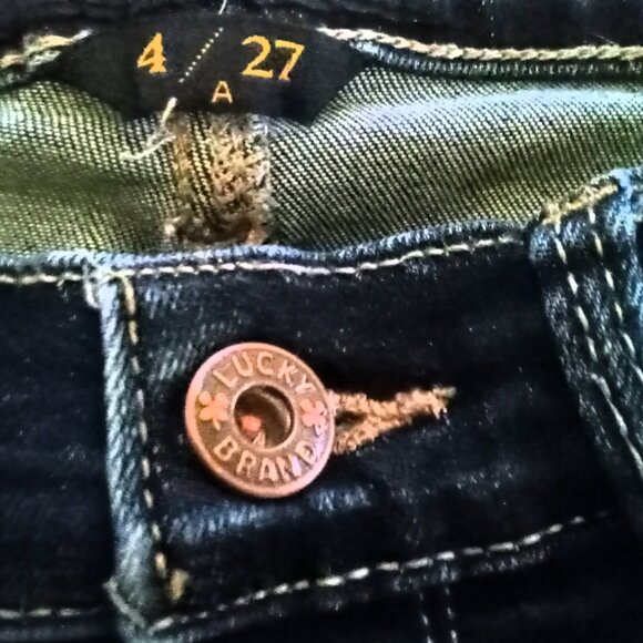 Lucky Brand Brooke Legging Jean - Dark Wash - Women's Size 4 / 27 A - Picture 4 of 6